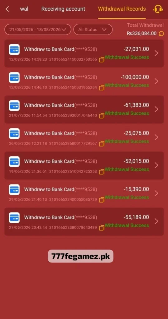 Deposit and Withdraw